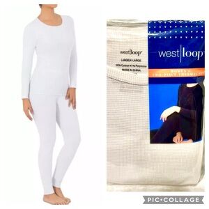 NWT WEST LOOP WHITE THERMAL SET SIZE L/XL!!!